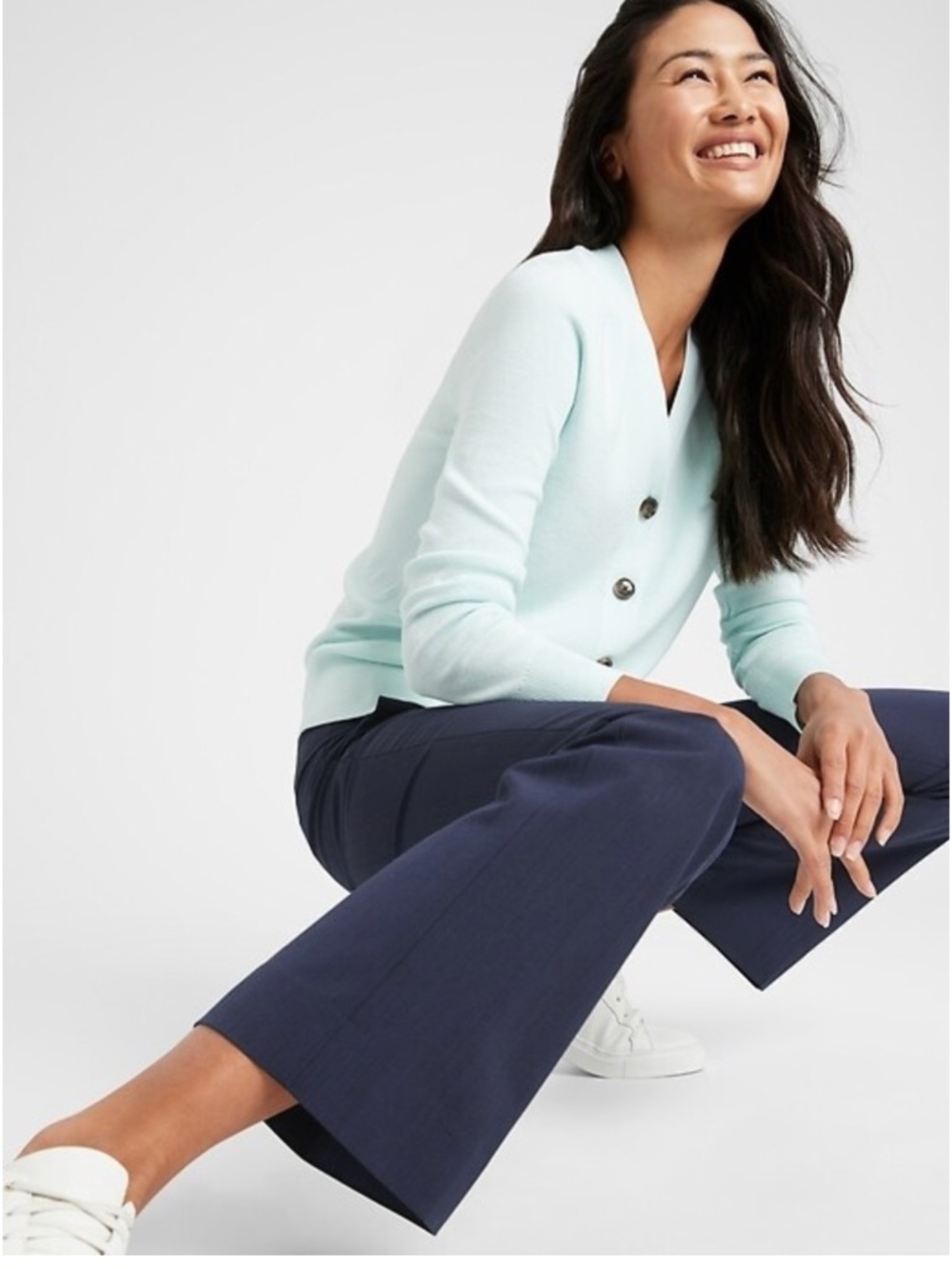 NWT Banana Republic Logan Trouser-Fit Washable Wool-Blend Pant Size 12 Short - Picture 5 of 16